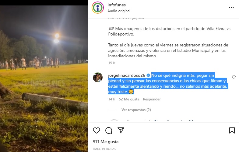 La familia Di María, indignada con el violento hecho ocurrido en el fútbol de Funes
